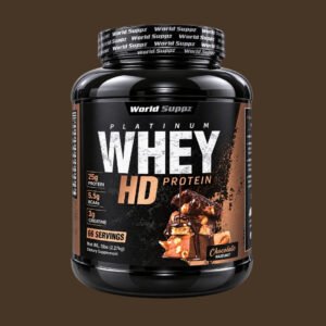 World Suppz Platinum Whey HD Protein – 25g Protein, 5.5g BCAAs & 3g Creatine | Chocolate Hazelnut | 5 lbs